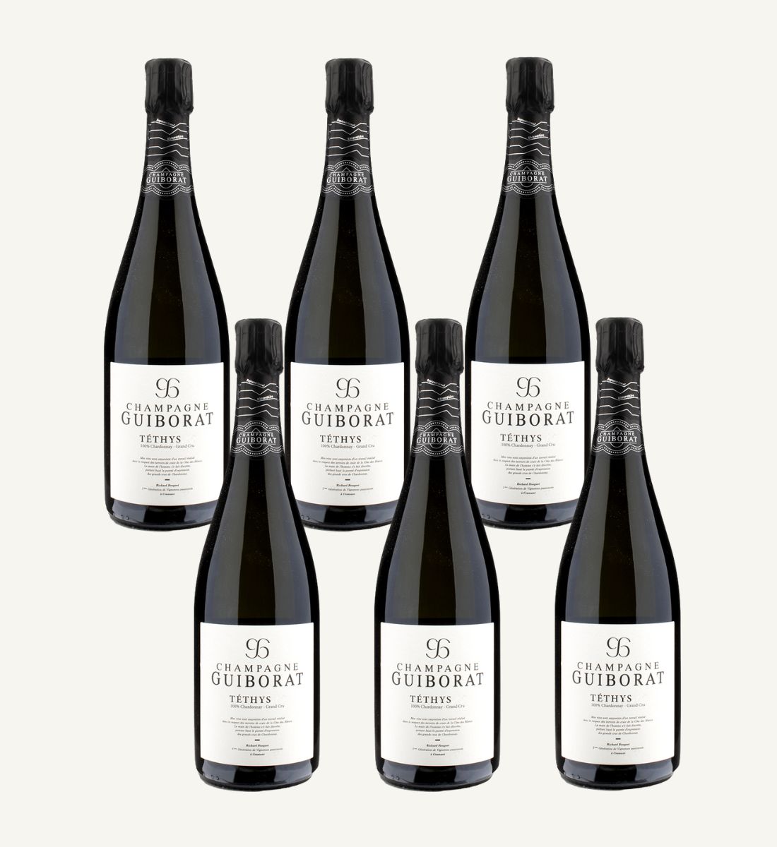 6 bouteilles 75 cl – Champagne Grand Cru “Tethy’s” – Champagne Guiborat & Fils