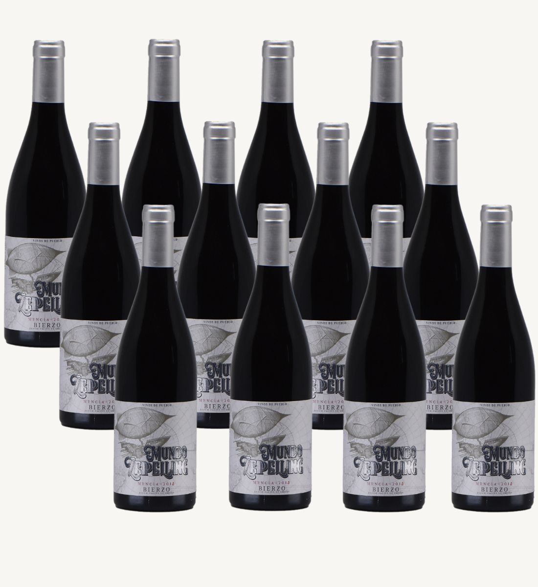 12 bouteilles 75 cl – Bierzo “Mundo Zeppeling” 2018 – Viños de Pueblo